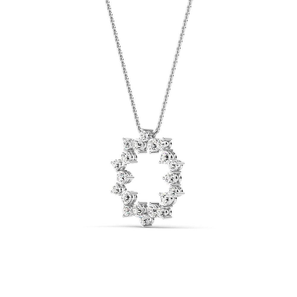 Lab Grown Diamond Cluster Pendant 1 ctw SJP31954