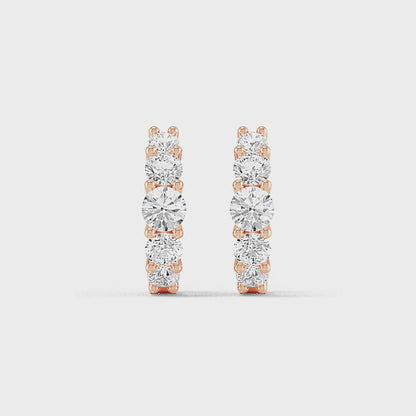 Lab Grown Diamond Hoops Earrings 1.05 ctw SJE32352