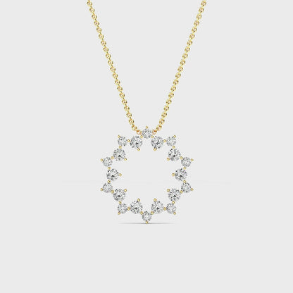 Lab Grown Diamond Cluster Pendant 1 ctw SJP31954