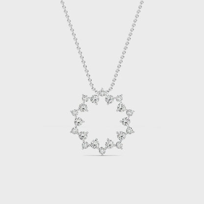 Lab Grown Diamond Cluster Pendant 1 ctw SJP31954