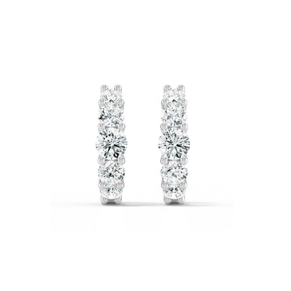 Lab Grown Diamond Hoops Earrings 1.05 ctw SJE32352