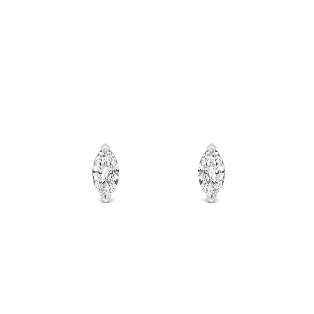 Marquise Cur Lab Grown Diamond Solitaire Earrings 0.50 ctw SJE32414