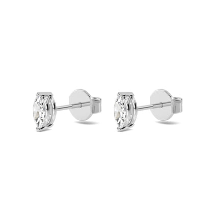 Marquise Cur Lab Grown Diamond Solitaire Earrings 0.50 ctw SJE32414