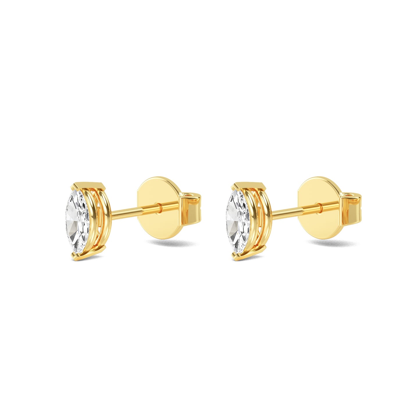 Marquise Cur Lab Grown Diamond Solitaire Earrings 0.50 ctw SJE32414