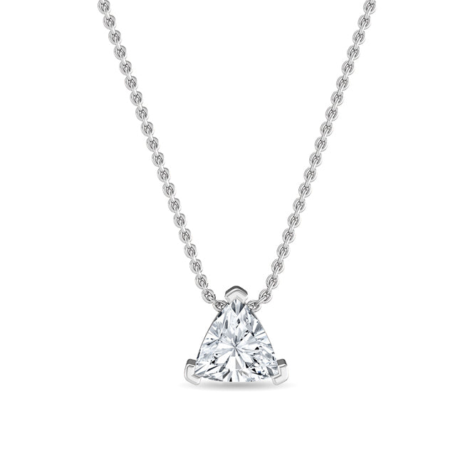 Trilliant Cut Lab Grown Diamond Solitaire Pendant 1 ctw SJP31748